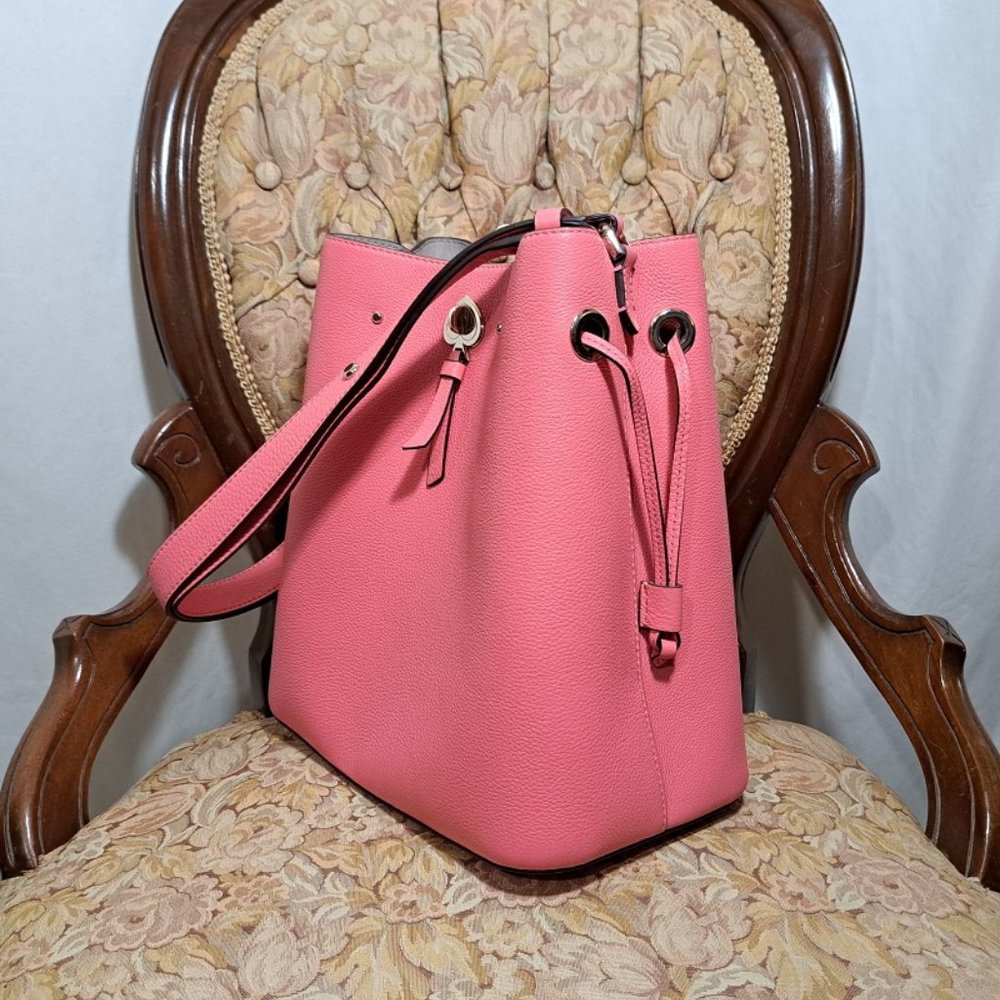 Kate Spade Marti Large Bucket Shoulder Cross Body Pink bag purse NWT - Picture 5 of 10